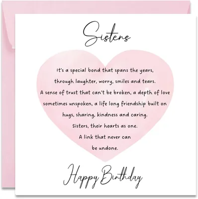 Printperfect Sister Birthday Card For Her Best Deal