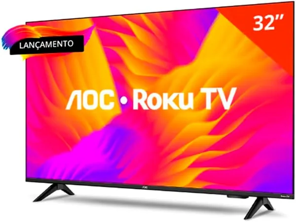 TV LED AOC 32'' 32S5155/78G - Wi-Fi, HD, Quad Core, Áudio Dolby, 60Hz - Melhor Preço