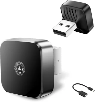 Adaptador Android Auto WiFi 2.4+5.0GHz, 2 en 1 Carplay, Conexión Estable Bluetooth, Oferta 13% Descuento