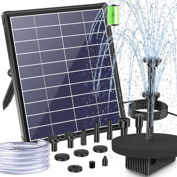POPOSOAP Solar Fountain for Outdoors