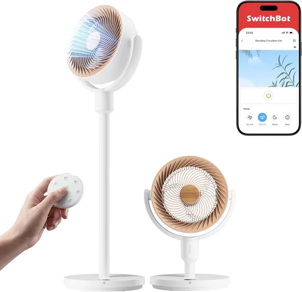 SwitchBot Ventilador Circulador de Pie con luces RGB