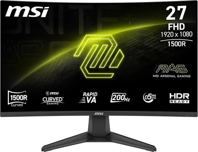 MSI MAG 276CFA E20 : Écran incurvé de jeu 27 pouces Full HD | Panneau VA rapide 1920x1080, 200 Hz, 0.5 ms, courbure 1500R, compatible