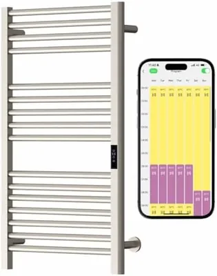 SolAire Sulby Wifi Stainless Steel Heated Towel Rail
