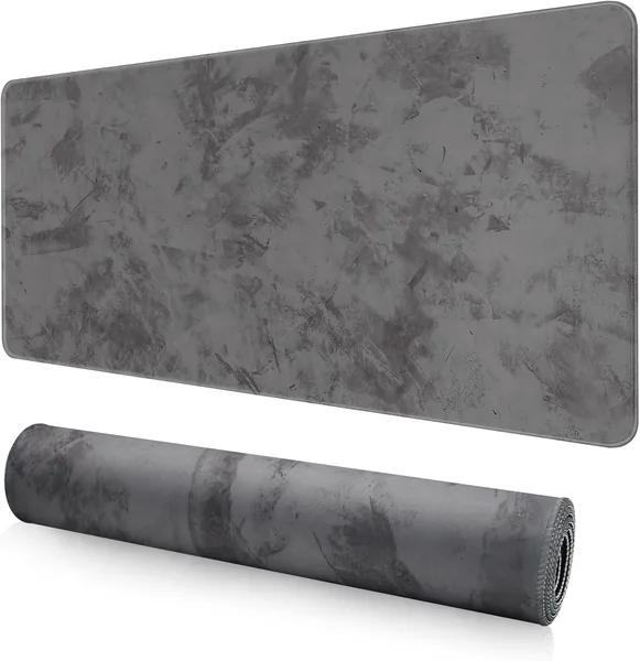 Large Mouse Pad Extended Mouse Pad Non-Slip Rubber Base Gaming Mouse pad Office Desk Mat Desk Pad Smooth Cloth Surface Keyboard Mouse Pads for Computers (Dark Gray)