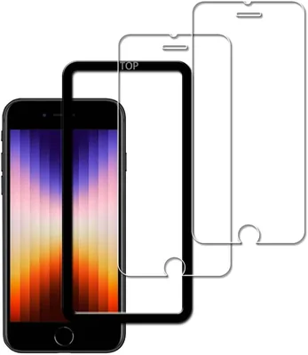 対応 iPhoneSE 3 / SE2 / 8 / 7 用 強化ガラスフィルム 旭硝子製 保護フィルム 2枚セット
