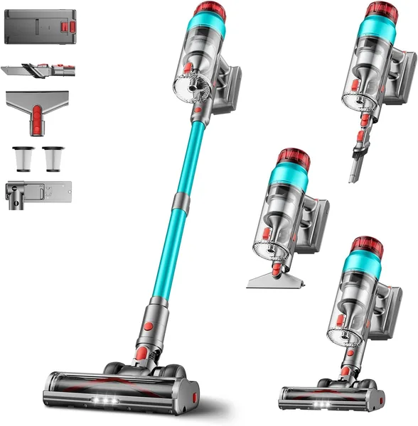 AIPOWAY Cordless Vacuum Cleaner 600W 60Kpa Stick Vacuum,Up to 75Mins