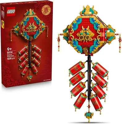 LEGO Spring Festival Fortune Firecracker (1039 pcs) Toy - Wall Art, 6 Minifigures, God of Wealth - 30% Off