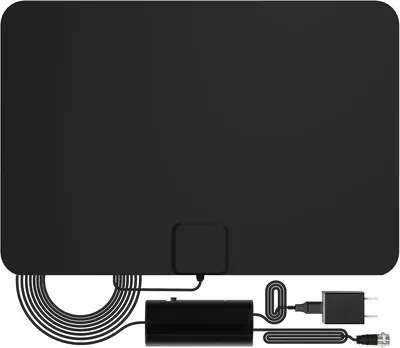 Antena de TV para Interiores - Largo Alcance - Compatible HDTV 4K y Smart TV con Amplificador