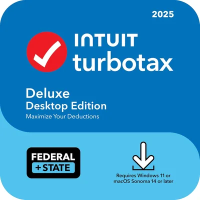TurboTax Deluxe Desktop 2025 Tax Return Software Best Deal