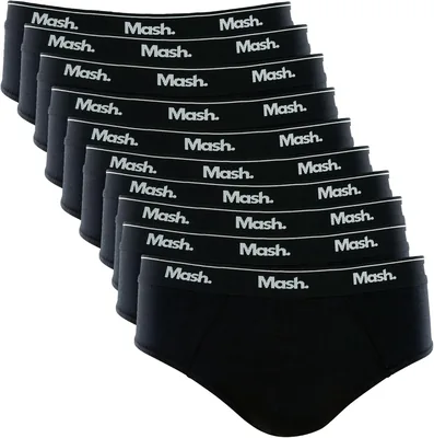 Kit com 10 Cuecas Slip de Algodão Hipoalergênica Masculina Mash - Best Deal