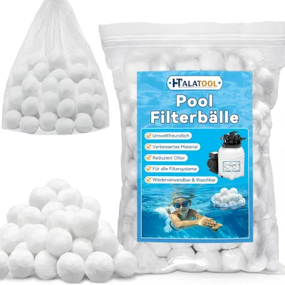 Halatool Filterbälle Pool 1460 g - Effiziente Filterbälle für Sandfilter | Wiederverwendbar, ersetzt 50 kg Filter