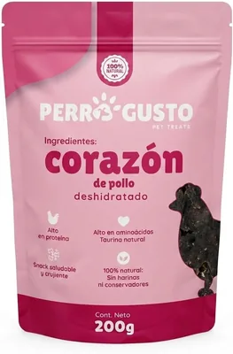 Corazón de Pollo Deshidratado para Perros y Gatos | 100% Natural | Alto en Proteína y Taurina Natural