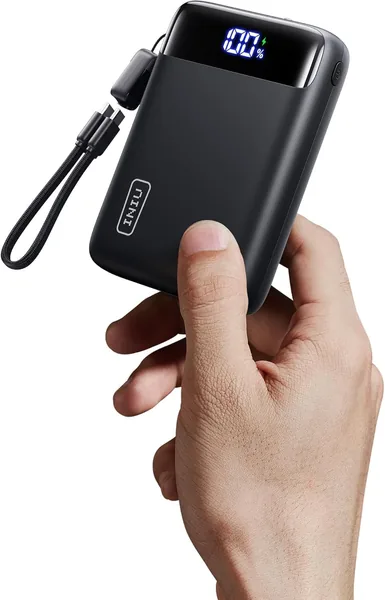 INIU Power Bank, Smallest 20000mAh 22.5W PD Fast Charging Portable Charger with Detachable Cable, Fl