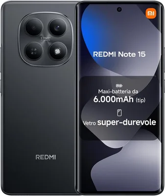 Xiaomi Redmi Note 15, Smartphone 6+128GB, Batteria 6000mAh, Resistente all'Acqua, Fotocamera Super Sharp 108MP, Display 6.77" FHD+, Blu
