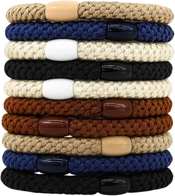 10 unidades de gomas para el pelo originales Knekkies, bandas de algodón, diademas suaves tejidas - Mejor Oferta