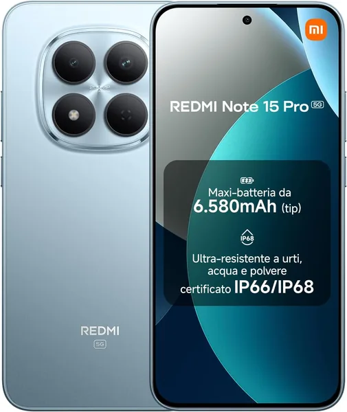 Xiaomi Redmi Note 15 Pro 5G - 12+512GB Smartphone, 6.83" 1.5K AMOLED Display, MediaTek Dimensity 7400-Ultra, Cámara de 200MP, 65GB