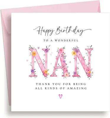 EverKind Birthday Card - ‘Happy Birthday to a Wonderful Nan’