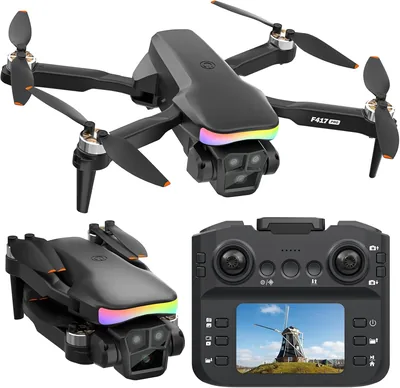 Dron F417PRO FPV con Cámara para Adultos y Niños Principiantes, Control Remoto con Pantalla LCD, Dron Mini 1080P Ajustable