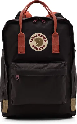 Fahrraven Kanken Koncept Laptop 15 Backpack, Black Oak, Rowan Red