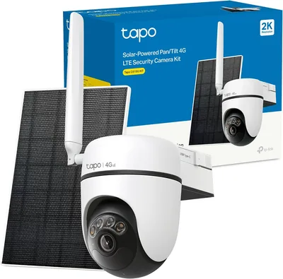 Tapo C615G Kit - Cámara de Seguridad con Conexión 4G LTE Solar, Pan/Tilt 360°, Visión Nocturna en Color, Detección AI de Personas, Vehículos y Mascotas - 44% de Descuento