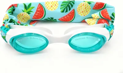 Lunettes de natation DOLFY pour enfants filles garçons 3-12 ans - Lunettes étanches anti-buée avec bandeau en tissu doux