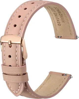 ANBEER Leather Watch Strap - Flat Replacement Band