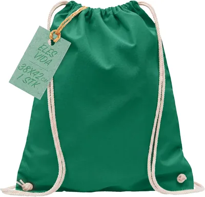 ELES VIDA Katoenen tas, sporttas, rugzak, geweven tas, gymtas, jutetas, Oeko-Tex gecertificeerd, boodschapstas, gymtas voor pijn