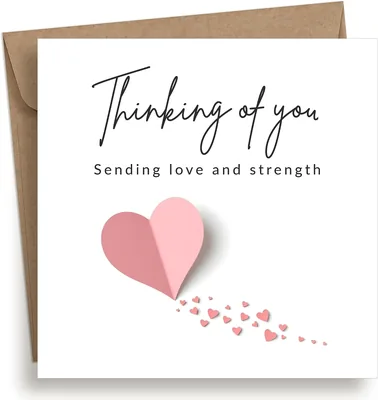 EverKind Thinking of You Card - Pink Heart