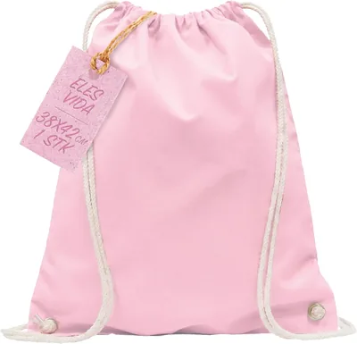 ELES VIDA Naturliga cotong gymväskor, sportväska fabric bakpack kanvas väska burlap väska Oeko-Tex certifierad
