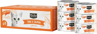  Kit Cat Deboned Multipack Wet Food Tuna & Salmon Toppers 6x50g
