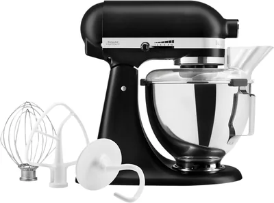 KitchenAid Classic 4.3L Mixeur à pâtisserie avec tête inclinable, 10 vitesses Soft Start, batteur plat, crochet et fouet, mélangeur planétaire