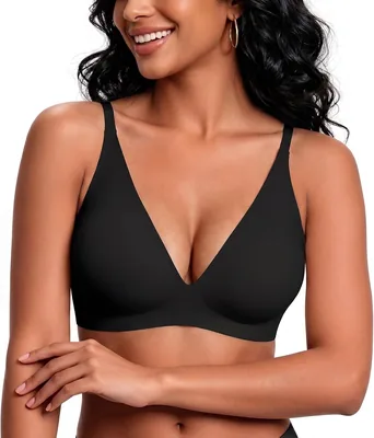 PoseFree Jelly Bra Deep V Wireless Bralette