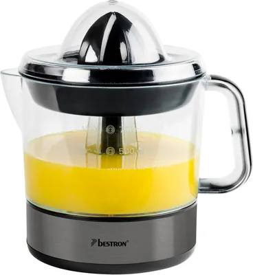 Sconto del 24% - Spremutore di agrumi Bestron da 0.7L con filtro rimovibile, coperchio chiaro e due coni per frutti agrumi piccoli e grandi, rotazione bidirezionale, 40W