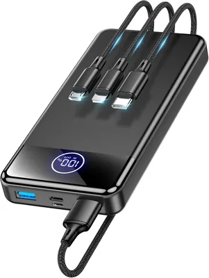 26800mAh Power Bank Fast Charging Portable Charger - Black