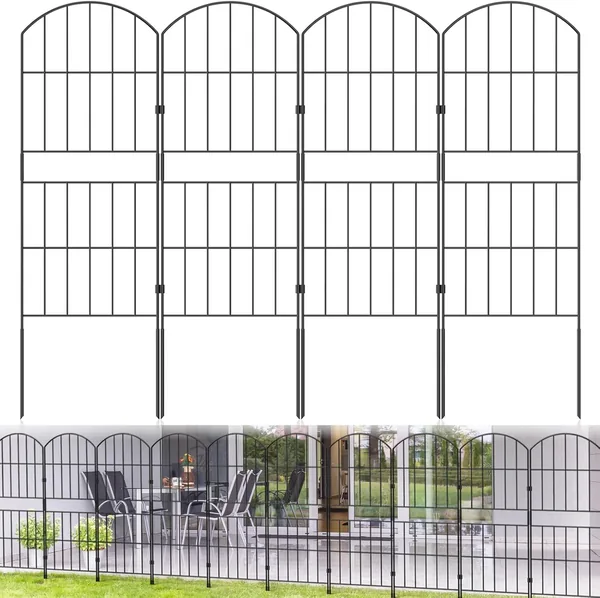 WELDUN Ogrodzenia ogrodowe 310 cm x 85 cm, zestaw 10 sztuk - Najlepsza oferta