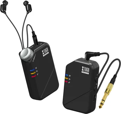 XTUGA Sistema de Monitoreo Inalámbrico Intrauditivo con Auriculares IEM Estéreo 2.4G Mejorado, Transmisor y Receptor de Cint | Best Deal