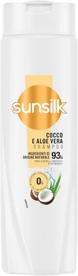 Sunsilk, Shampoo Cocco e Aloe Vera per Capelli Secchi e Pruritici, Formula Nutriente e Protettiva per Capelli Visibilmente Salutari, 7% di Sconto