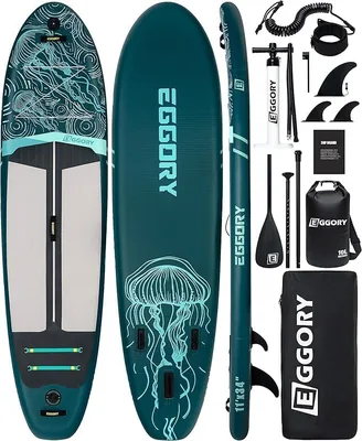 Stand Up Paddle Inflatable Surfboard Sup - Accessoires complets pour planches à voile - Pompe ajustable - Sac de transport