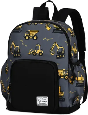 Sac à dos VASCHY pour enfants de 2 à 4 ans avec sangle poitrine - Vert Dinosaur, 30.5 cm (12 pouces)