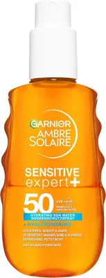 Garnier Ambre Solaire Sensitive Expert + UV-Wasser Sonnenschutzspray SPF 50 - 85% Rabatt