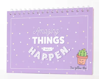 The Yellow Clip - Organizador semanal de escritorio sin fecha, Planner por semana con stickers
