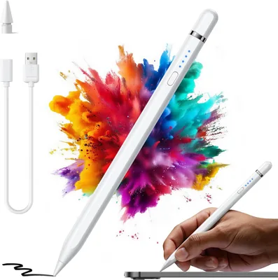 UGEN Lápiz para iPad 2018-2025, Carga USB Stylus Pen, Carga USB C Directa y Sensibilidad a la Inclinación, Compatible con iPad Pro