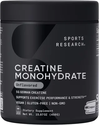 Sports Research Creatine Monohydrate Powder with Creapure