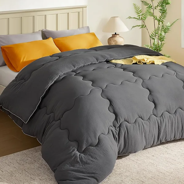 BEDLORE Queen Comforter Duvet Insert - All Season Down Alternative Quilted Bedding