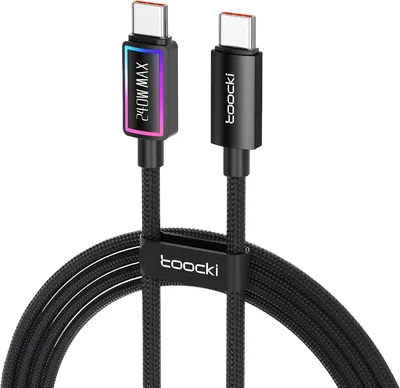 Toocki Kabel Szybkiego Ładowania USB-C PD3.1 240W z Lampami Atmosferycznymi, 5% Rabatu