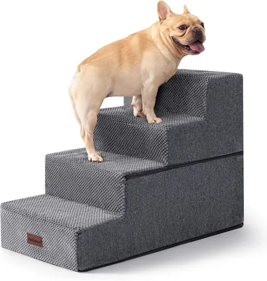 Aodisman Dog Steps for Bed or Couch, 4-Step Pet Stairs