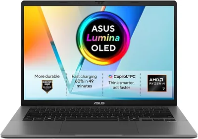 ASUS Vivobook 14 OLED M3407GA CoPilot+ PC Laptop | 14.0" Full HD OLED screen | AMD Ryzen AI 7 445 6-