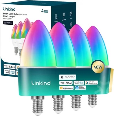 Linkind E14 Kerze Smart Light, kompatibel mit Alexa & Google