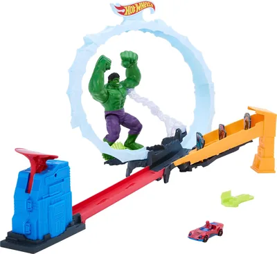 Spider-Man & Hulk Smashdown Playset with Die-Cast Vehicle