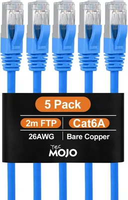 Tecmojo Cat6A Ethernet Cable 5 Pack Best Deal